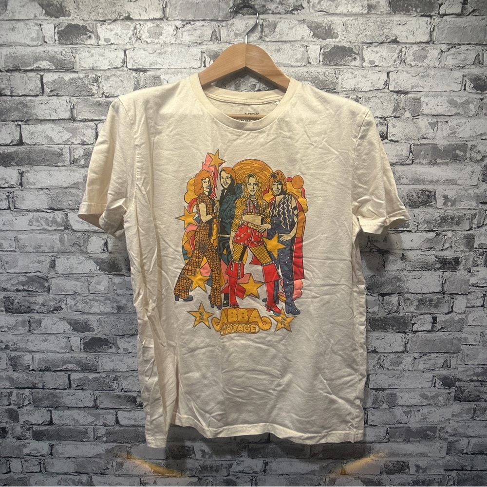 EUC ABBA Voyage Graphic Beige T-Shirt Size L